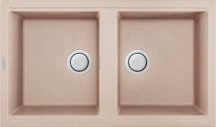 ELLECI LGB45051 Lavello Cucina 2 Vasche da Incasso 86 cm Granitek Avena  Best 450