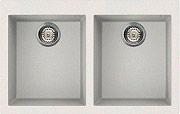 ELLECI LGQ35068 Lavello Cucina 2 Vasche Fragranite Incasso 79 cm  Quadra 350