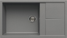 ELLECI LGU41048 Lavello Cucina 1 Vasca Incasso 86 cm Granitek Cemento  Unico 410