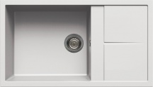 ELLECI LGU41068 Lavello Cucina 1 Vasca Incasso 86 cm Granitek Bianco  Unico 410
