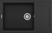ELLECI LGY31040 Lavello Cucina 1 Vasca da Incasso 78 cm Granitek Nero  Easy 310