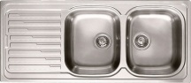ELLECI LIK500SACDX Lavello Cucina 2 Vasche da Incasso 116 cm Inox  Sky 500