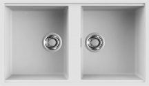 ELLECI LKB45096BSO Lavello Cucina 2 Vasche Incasso 84cm Bianco  Best 450 Sottotop