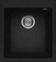 ELLECI LKQ10086 Lavello Cucina 1 Vasca da Incasso 41 cm Keratek Nero  Quadra 100
