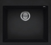 ELLECI LKQ10586 Lavello Cucina 1 Vasca da Incasso 57 cm Keratek Nero  Quadra 105