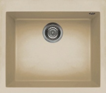 ELLECI LKQ10595 Lavello Cucina 1 Vasca da Incasso 57 cm Champagne  Quadra 105