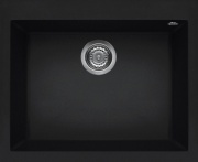 ELLECI LKQ11086 Lavello Cucina 1 Vasca da Incasso 61 cm Keratek Nero  Quadra 110