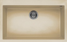 ELLECI LKQ13095 Lavello Cucina 1 Vasca da Incasso 79 cm Champagne  Quadra 130