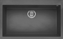 ELLECI LKQ13099 Lavello Cucina 1 Vasca Incasso 79 cm Keratek Grigio  Quadra 130
