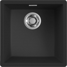 ELLECI LKZ10286 Lavello Cucina 1 Vasca da Incasso 45 cm Keratek Nero  Zen 102