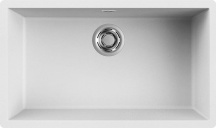 ELLECI LKZ13096 Lavello Cucina 1 Vasca da Incasso 76 cm Keratek Bianco  Zen 130