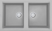 ELLECI LMB45079 Lavello Cucina 2 Vasche da Incasso 86 cm Alluminio  Best 450