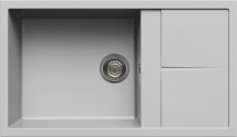 ELLECI LMU41079 Lavello Cucina 1 Vasca da Incasso 86 cm Alluminio  Unico 410