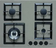 ELLECI PGSP60143WS Piano Cottura 4 Fuochi Gas Incasso 60 cm Tortora  Plano 60 TCL