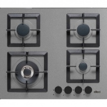 ELLECI PGSP60148WS Piano Cottura 4 Fuochi a Gas 60 cm Smaltato Cemento  PLANO 60