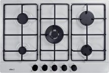 ELLECI PGSS75368CB Piano Cottura 5 Fuochi a Gas 75 cm Granitek Bianco  Style 75