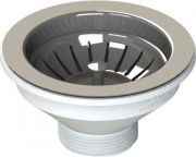 ELLECI WBB90STPLUXR Piletta basket lavello 3,5 completa 85 mm in acciaio inox