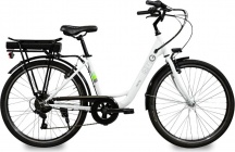 EMG 26CST01 Bicicletta Elettrica Autonomia 80 km Portata max 110Kg Bianco Sea-TY
