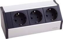EVO LINE 159360001300 Blocco Prese Elettriche 3 Schuko Angolare  V-DOCK CUISINE