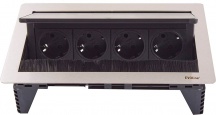 EVO LINE 159370002700 Prese a Scomparsa Incasso da tavolo 4 Schuko  Flip Top