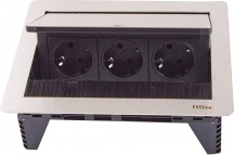EVO LINE 159370024900 Prese a Scomparsa Incasso da tavolo 3 Schuko  Flip Top