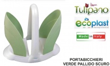 Ecoplast 03157 Portabicchieri Duo Madreperla Verde Pallido Scuro