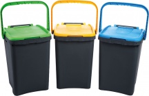 Ecoplast ECP35 Pattumiera Raccolta Differenziata Ecoplus 35 Lt Cm 43x36xH 43.5