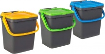 Ecoplast ECPC7 Pattumiera Differenziata 7 Lt PP Resistente 25x25.7x21.7 cm Marrone