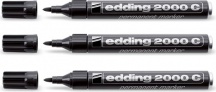 Edding 4-2000C 001 Marcatore permanente Nero Tipo di punta 3 pezzi