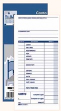 Edipro E5343N Confezione 10 Blocco Conto Ristorante 100Ff