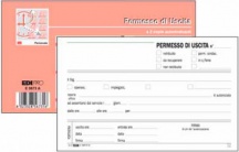 Edipro E5673A Confezione 10 Blocco Permesso Uscita 50x2Ric