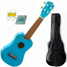 Eko 06204530 Ukulele Soprano in Laminato con Accessori Azzurro