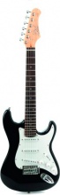 Eko S-100 34 Black Chitarra Elettrica Tastiera in Palissandro Nero