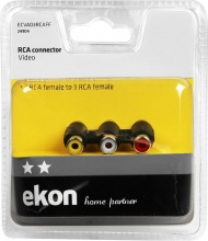 Ekon AD3RCAFF Raccordo video 3 RCA femmina a 3 RCA femmina