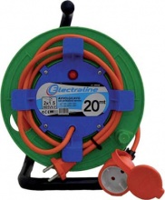 Electraline 343h389 Avvolgicavo Garden Arancio 2P + T 16A + Schuko N�xmmq 2x1.5 mt 20