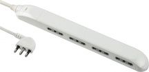 Electraline 61910 Multipresa Salvaspazio Slim Colore Bianco Art.