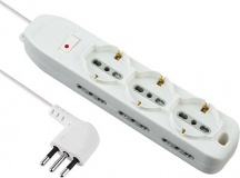 Electraline Termico Multipresa Bipasso+Schuko+ Bianco Posti 9 2P+T 10A