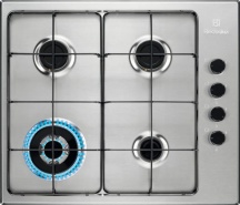 Electrolux EGS6414X Piano Cottura 4 Fuochi a Gas da 60 cm Incasso Inox