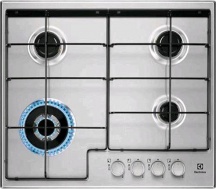 Electrolux EGS6434X Piano cottura 4 Fuochi incasso a gas (1Wok) 60 cm Inox