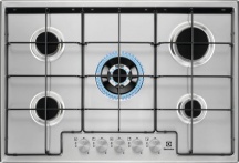 Electrolux EGS7534X Piano cottura 5 Fuochi incasso a gas (1Wok) 75 cm Inox