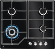 Electrolux KGG64362K Piano Cottura 4 fuochi a Gas Larghezza 60 cm Piano Nero