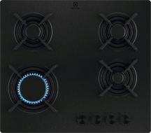 Electrolux KGG643723L Piano Cottura a Gas 4 Fuochi a Gas 60 cm Vetro Nero
