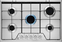Electrolux KGS7524SX Piano cottura 5 Fuochi a gas Incasso 75 cm Inox