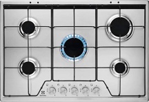 Electrolux KGS7524SX Piano cottura 5 Fuochi a gas Incasso 75 cm Inox