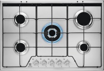 Electrolux KGS7534SX Piano Cottura 5 Fuochi Incasso a Gas 75 cm Inox