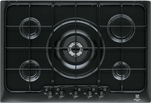 Electrolux PN750UV Piano cottura 5 Fuochi incasso a gas 1 Wok 75 cm Nero