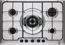 Electrolux PX750UV-BLK Piano Cottura 5 Fuochi 75 cm Incasso a Gas Inox PX750UV