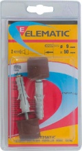 Elematic 565992 Tasselli Enp  Fp9 Nero Pezzi 2 Confezioni 8