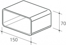 Elica 1052D Giunzione Rettangolare Accessorio per Cappa Elica