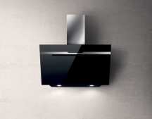 Elica PRF0147732 Cappa Cucina 90 Aspirante a Parete in Vetro Nero MAJESTIC NO DRIP BLA90